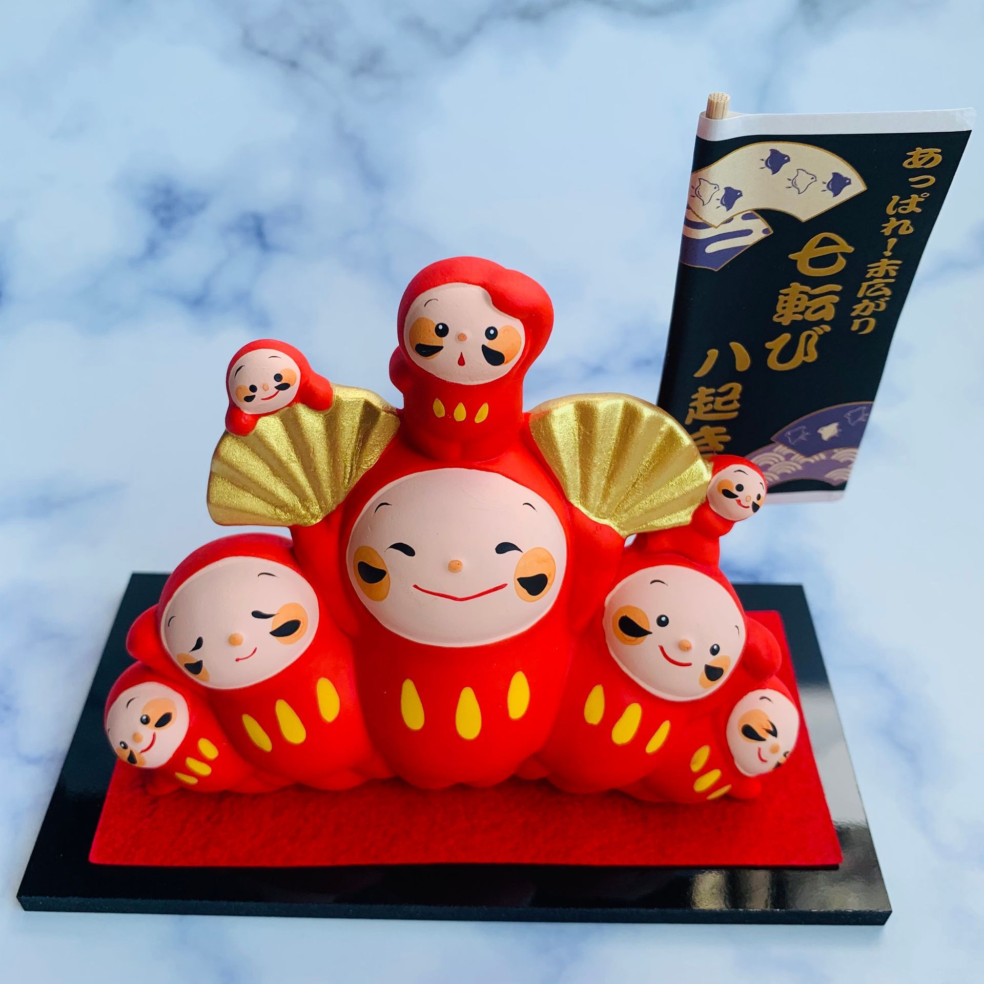 開扇招福達摩