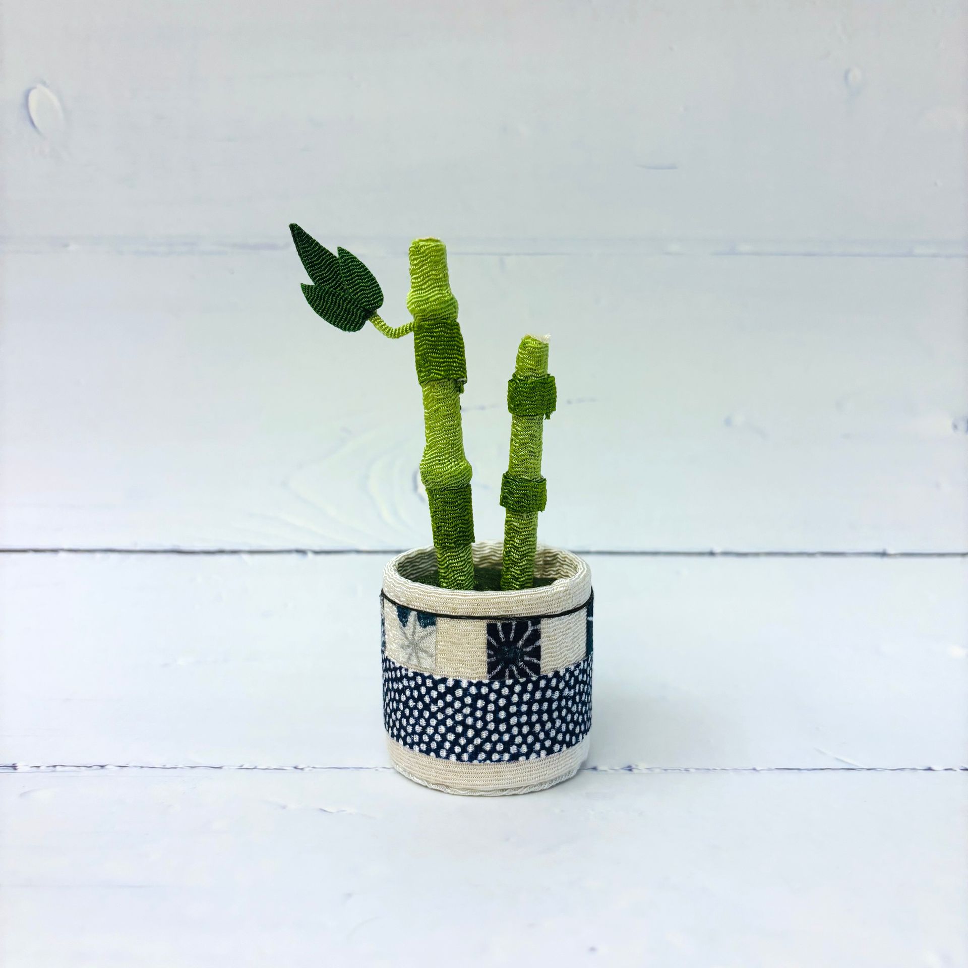 和風グリーン植物 健康長寿竹（生地素材）