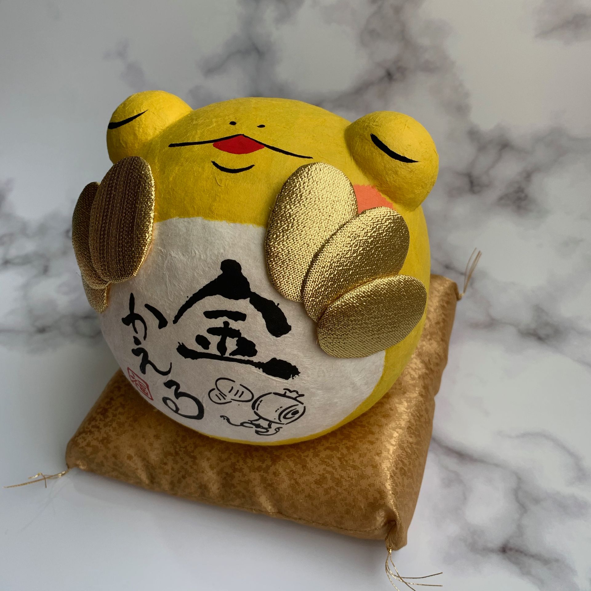 福態青蛙(財運來)-和紙青蛙吉祥物