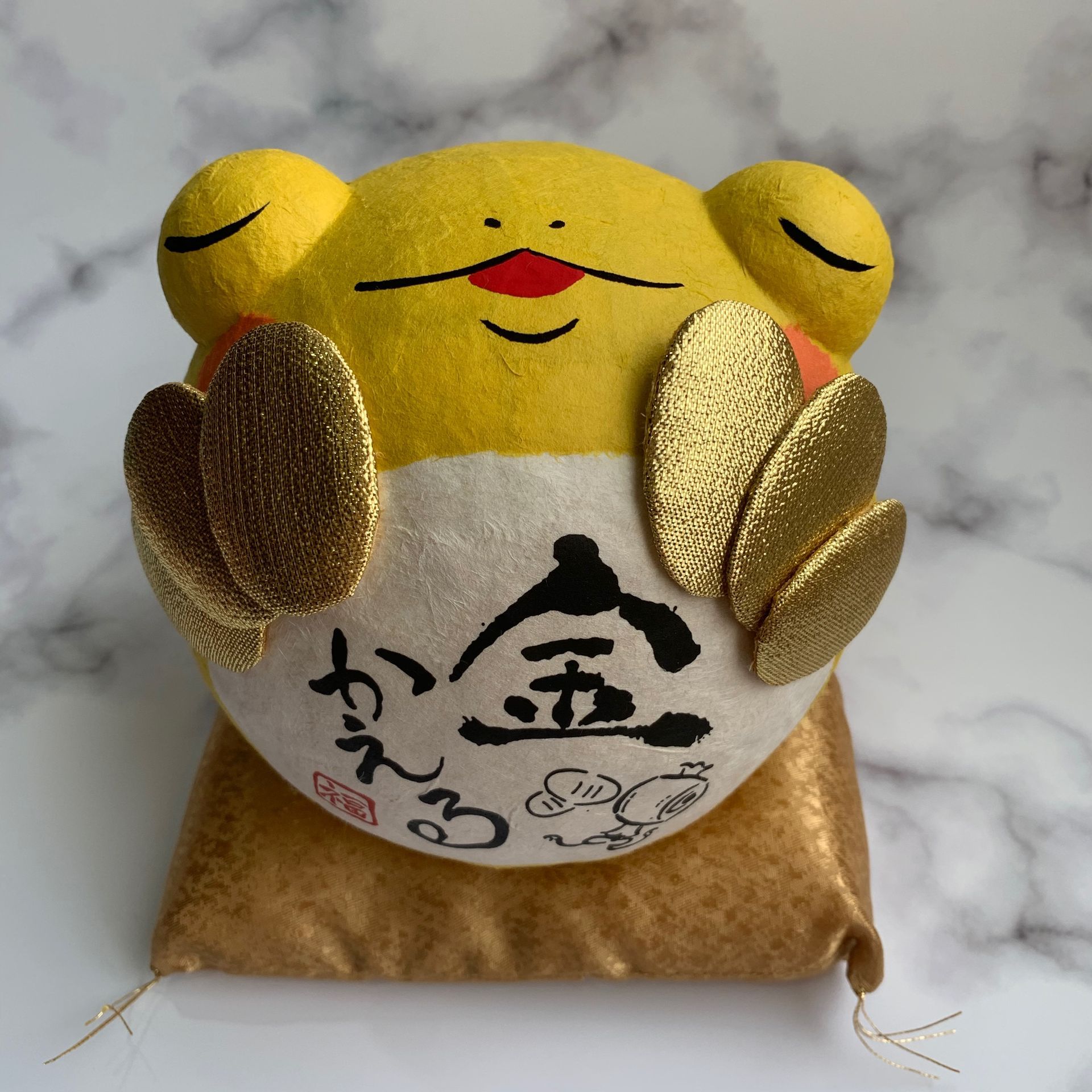 福態青蛙(財運來)-和紙青蛙吉祥物