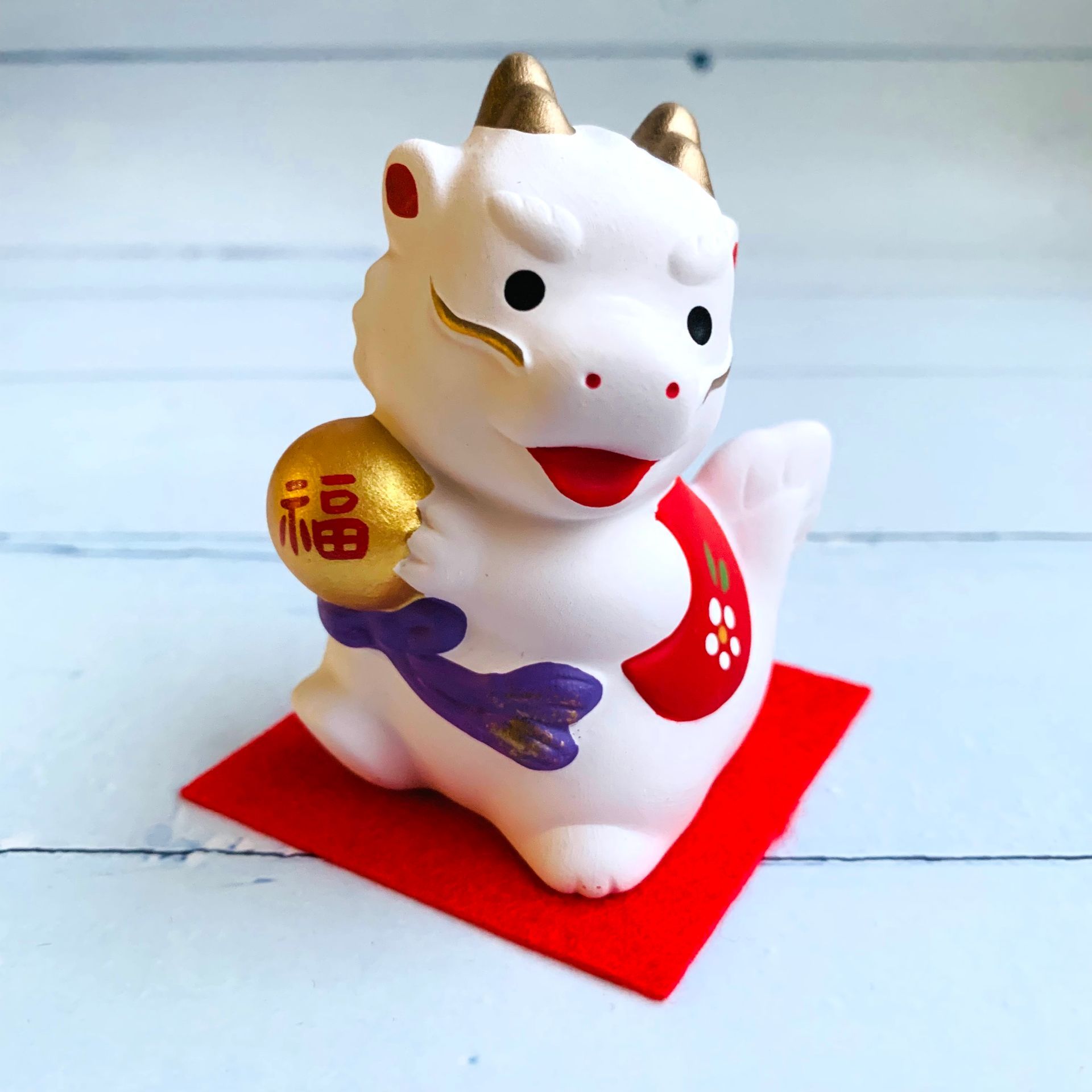 [Dragon] Auspicious Dragon with Brocade and Jewel - Dragon Mascot - Brings Wealth, Wisdom, Career Success, and Peace