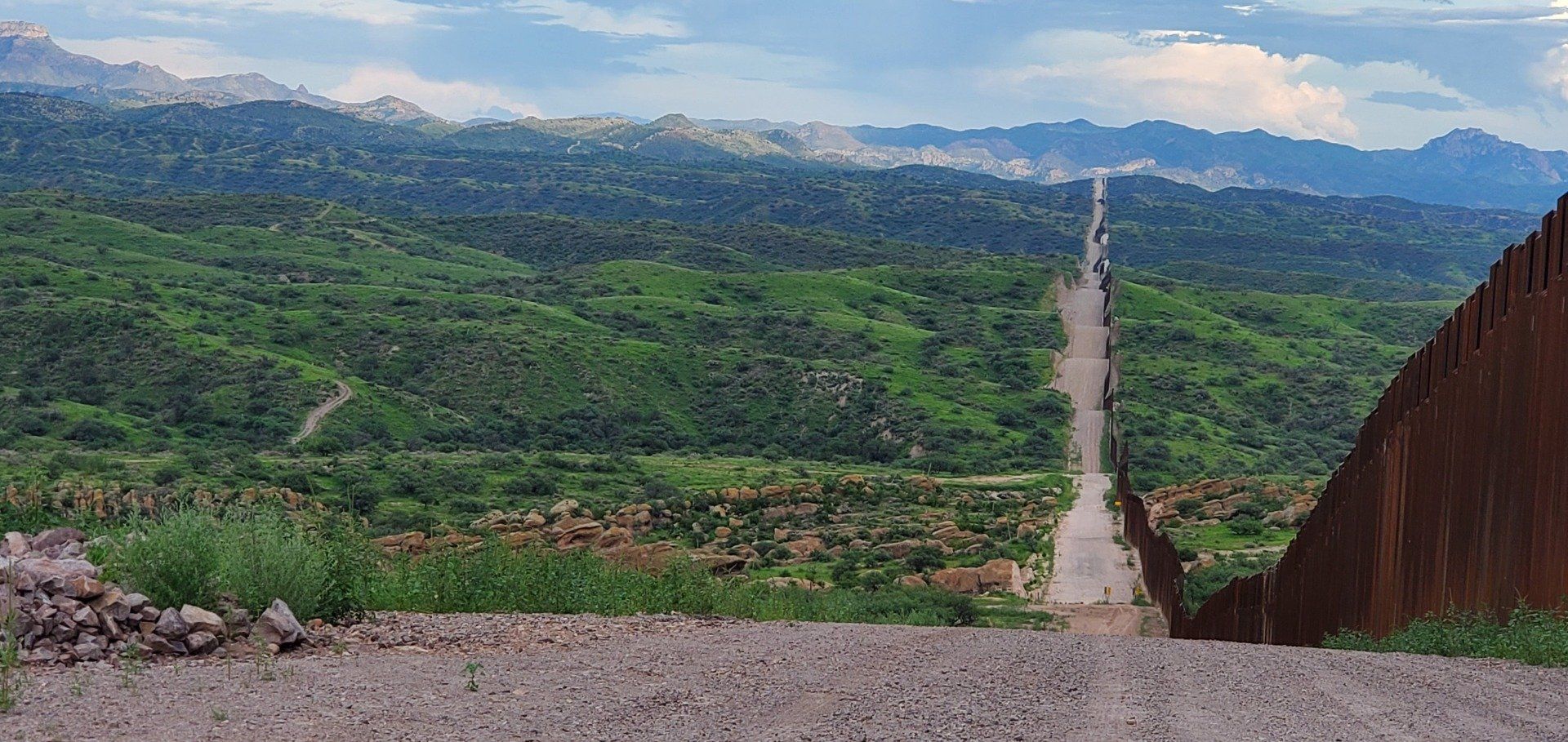 Lower view of the long road