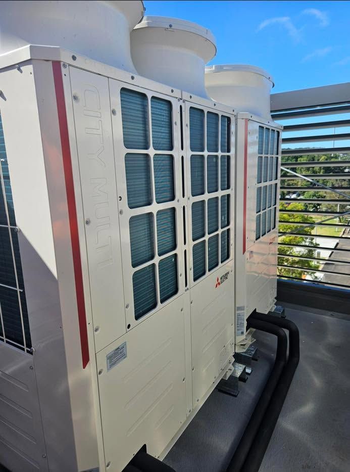 Ducted Air Conditioning Unit In An Open Space