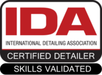 The logo for the international detailing association certified detailer skills validated