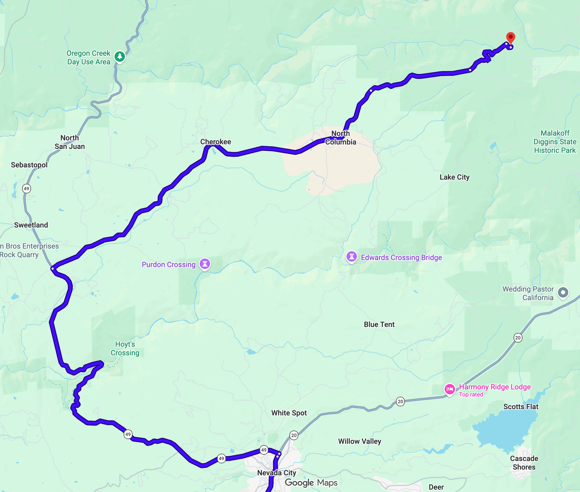 Directions to the Wisdom Retreat Center in Nevada City, California