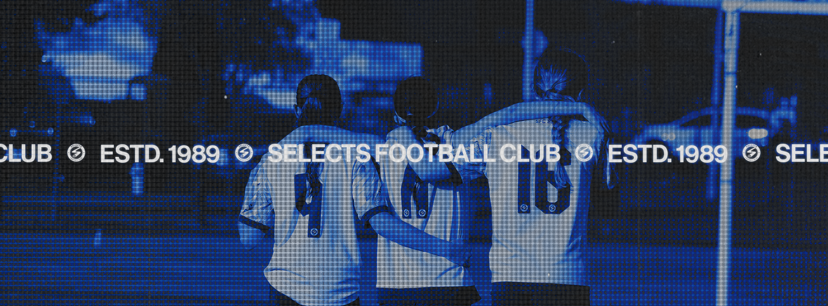 A blue-tinted graphic featuring the text
