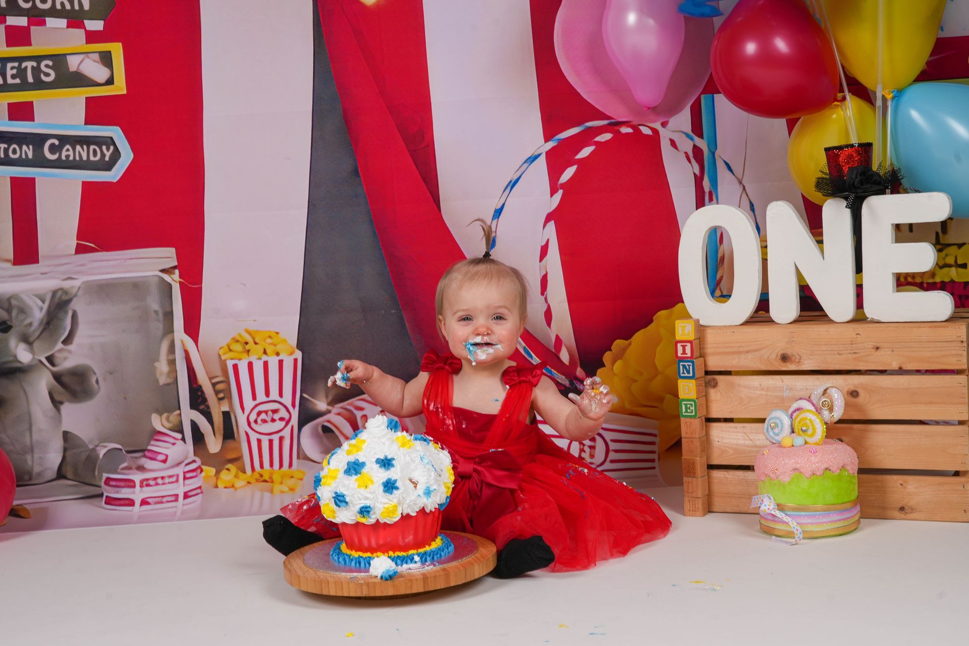 cakesmash fotoshoot, thema  circus