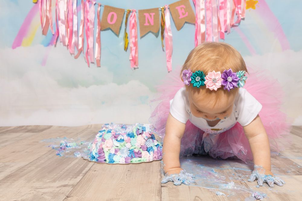 Cakesmash fotoshoot Tiel, roze, prinses thema
