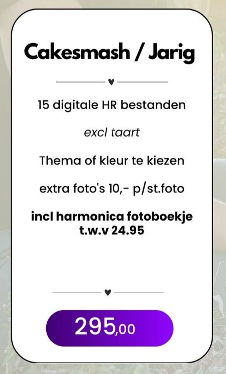 Wat kost een fotoshoot bij Lisenka Pauw Fotografie