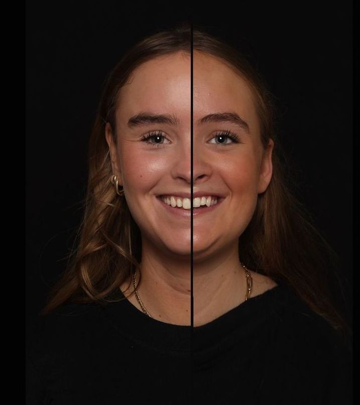 Duo portret, 2 in 1 foto, 2 gezichten 1 foto. hoeveel lijken jullie op elkaar