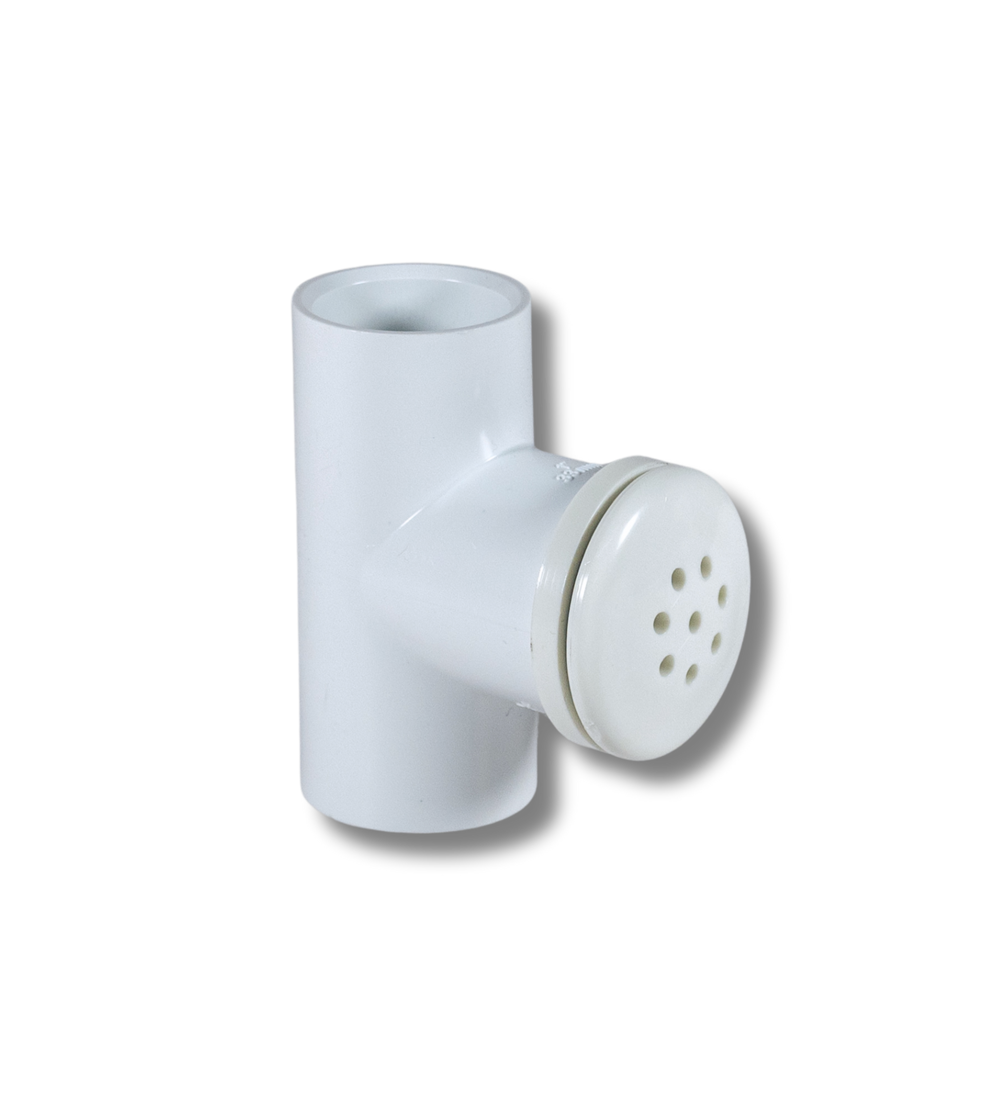 T de blower para sistemas de hidromasaje y piscinas, distribuida por Star Químicos. Facilita la inyección de aire.