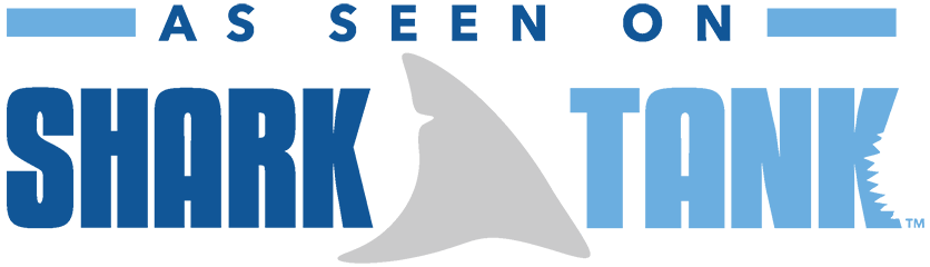 a logo for as seen on shark tank