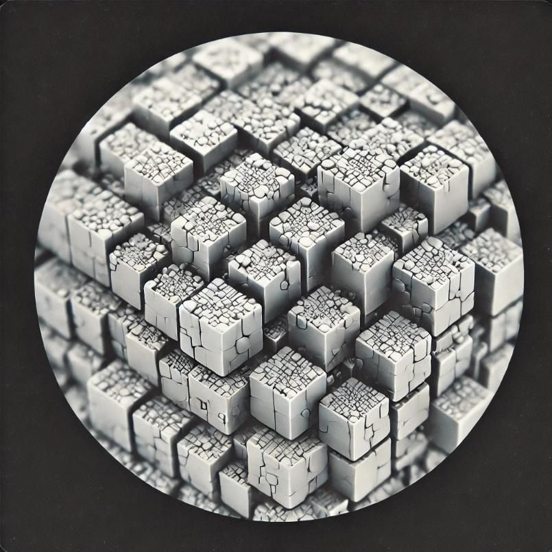 A black and white photo of a circle with the letters fcc on it