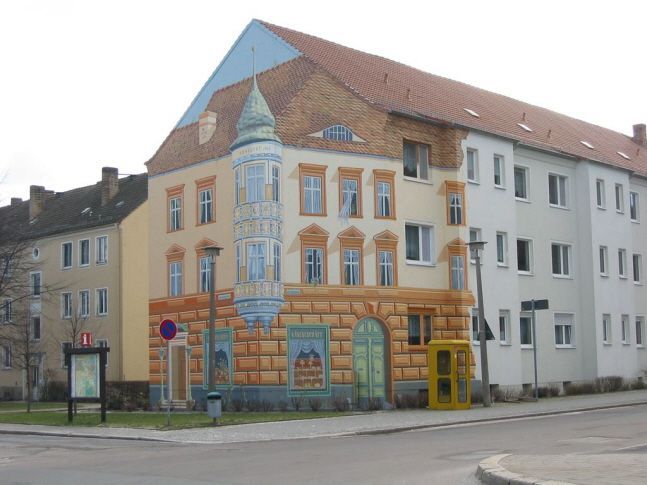 gemalte Hausecke
