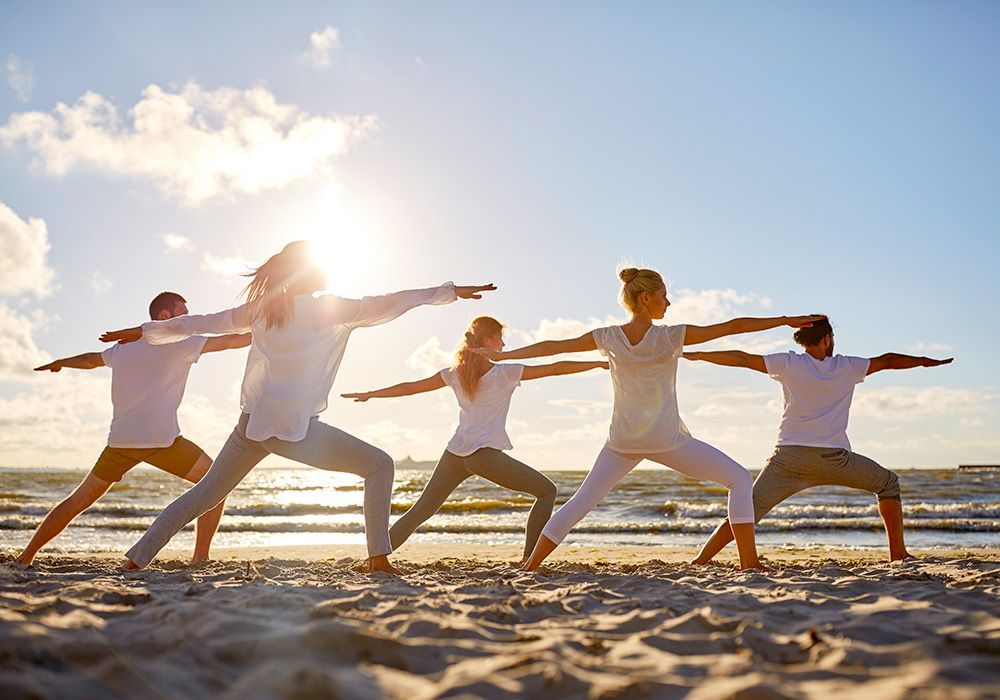yoga on the beach island yoga
