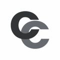 Interlocking black and gray C-shaped letters on a white background