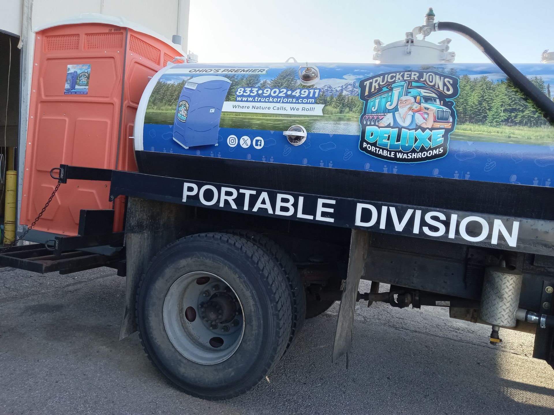 What happens if you get porta potty water on you?