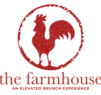 A logo for the farmhouse an elevated brunch experience