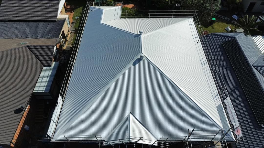 Gray Metal Roofing on A House