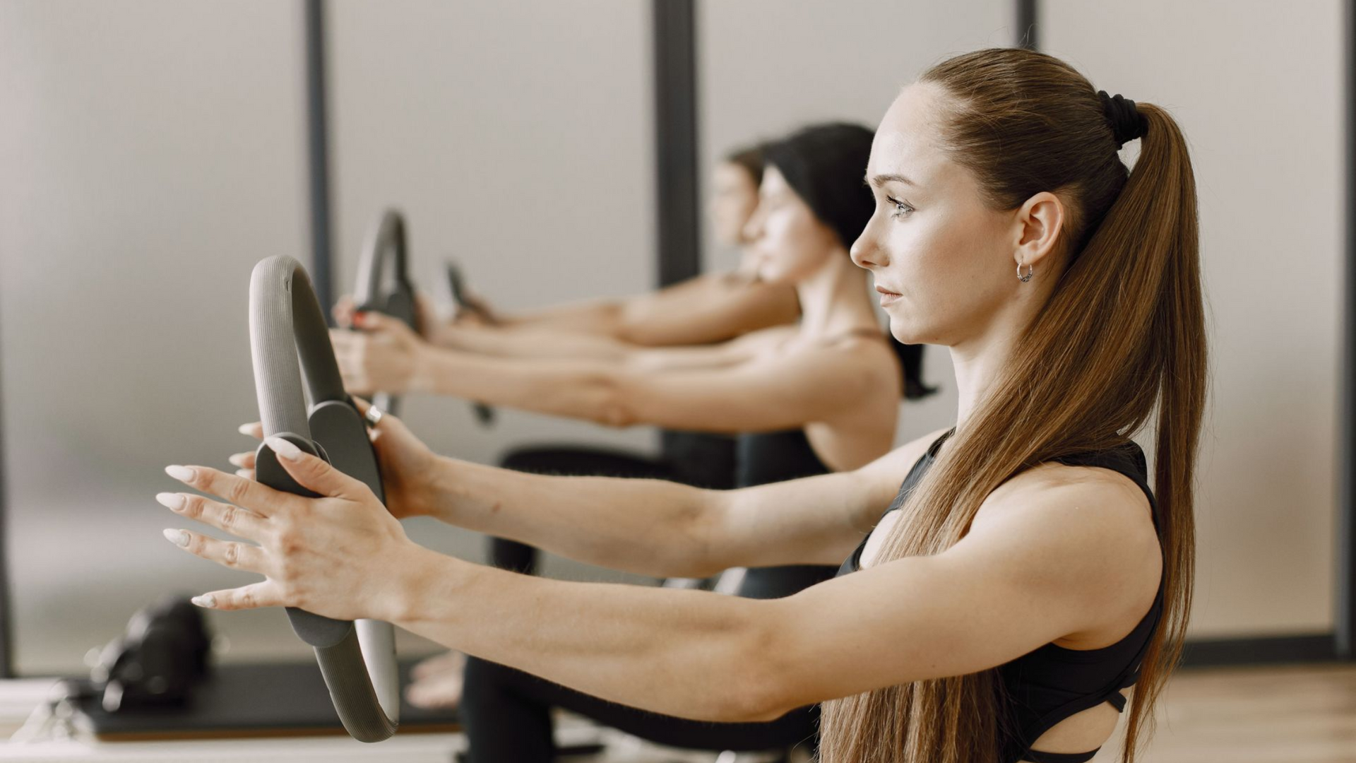 People enjoying a spin class at high altitude health and fitness.