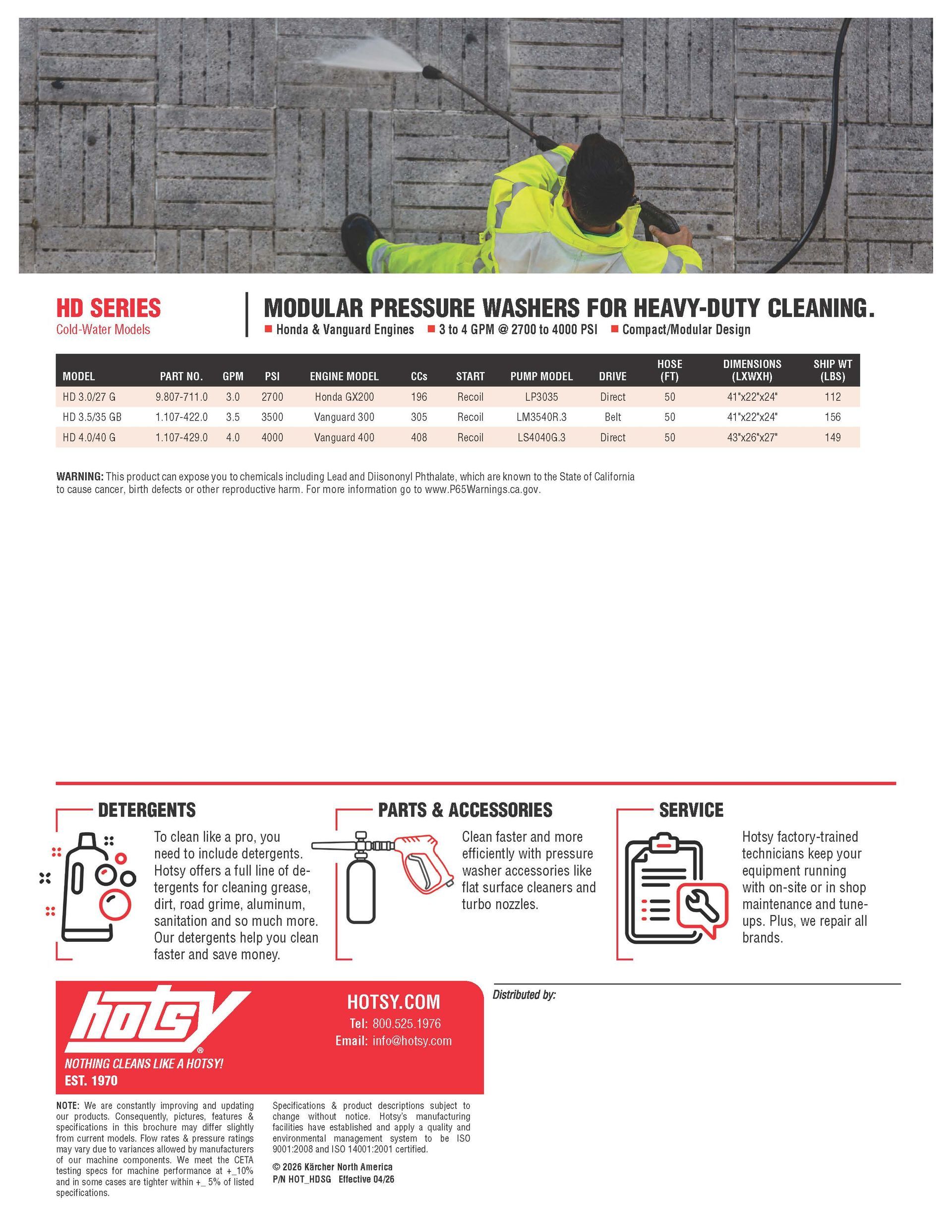 FOSY safety poster for heavy traffic clothing, showing high-visibility gear, precautions, and sizing chart