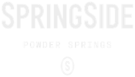 Light gray &ldquo;SPRINGSIDE&rdquo; logo with &ldquo;POWDER SPRINGS&rdquo; and a small circular S emblem on white background