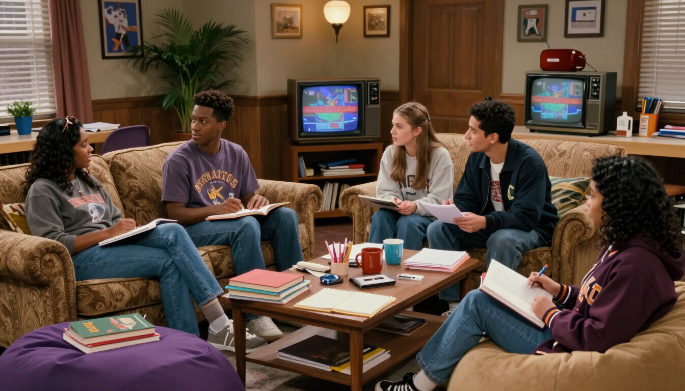 A Different World TV series campus scene