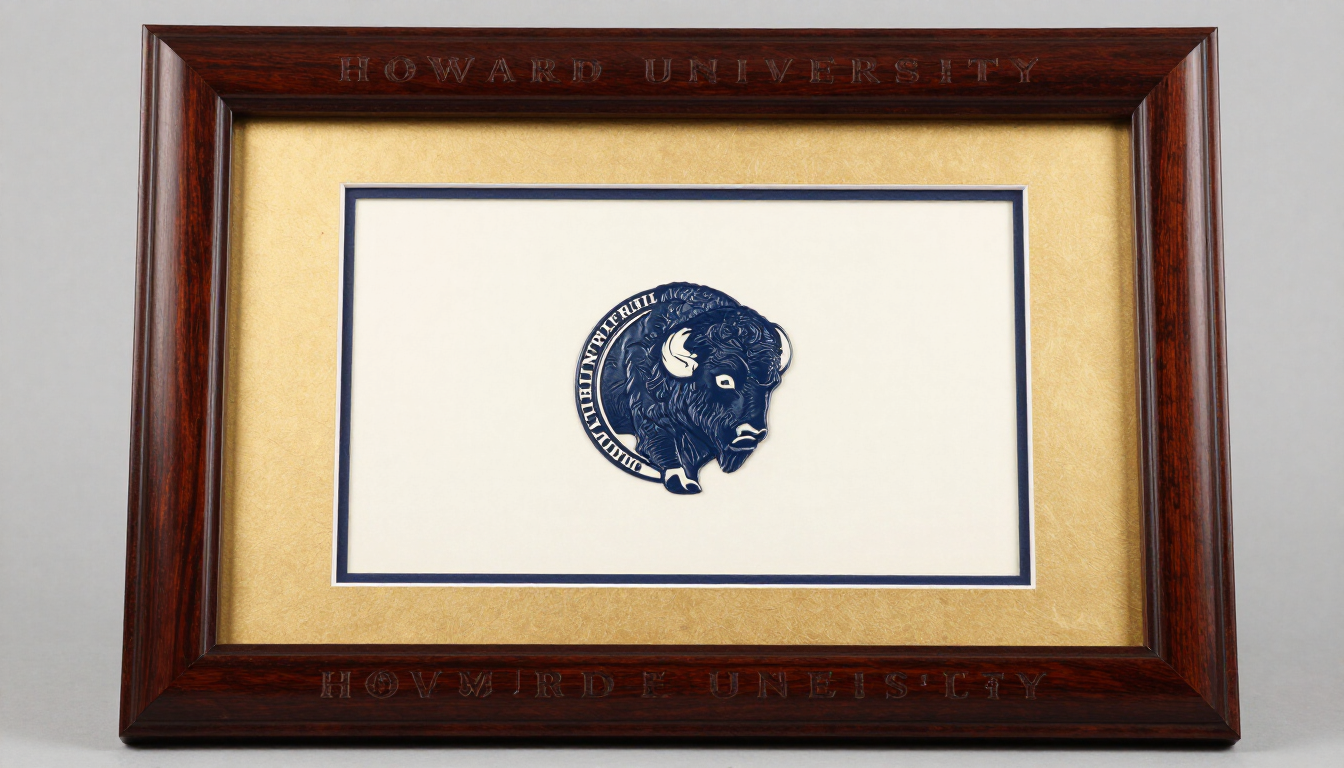 Howard University Custom Diploma Frame