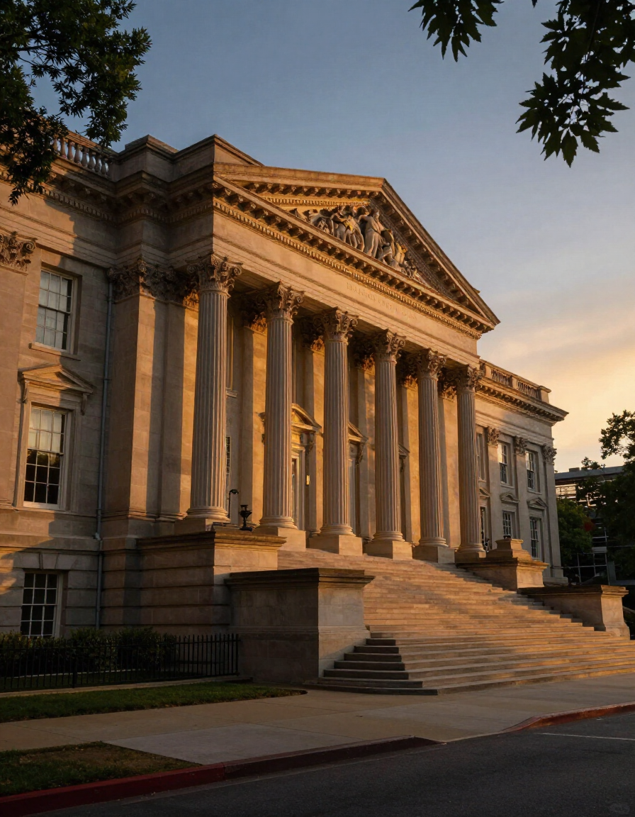 Howard University Founders Library at dusk