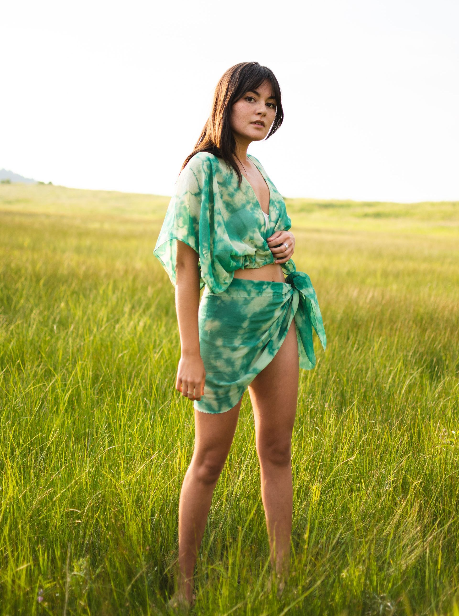 Arae hand dyed silk wrap