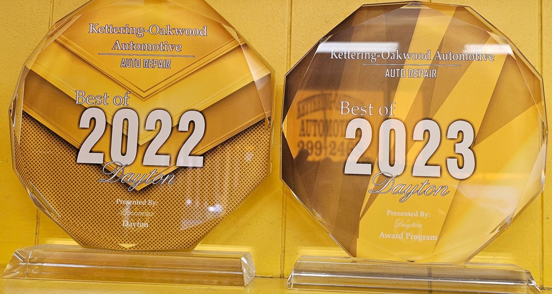 Two golden 