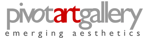 A logo for a company called pivotart gallery emerging aesthetics