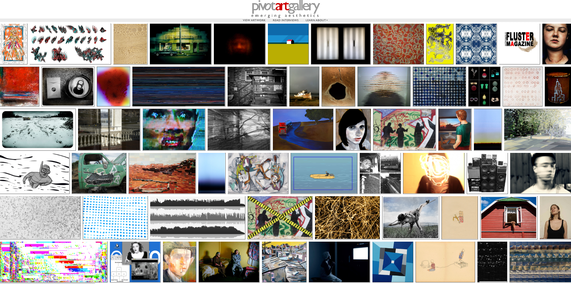 A bunch of pictures are displayed on a website