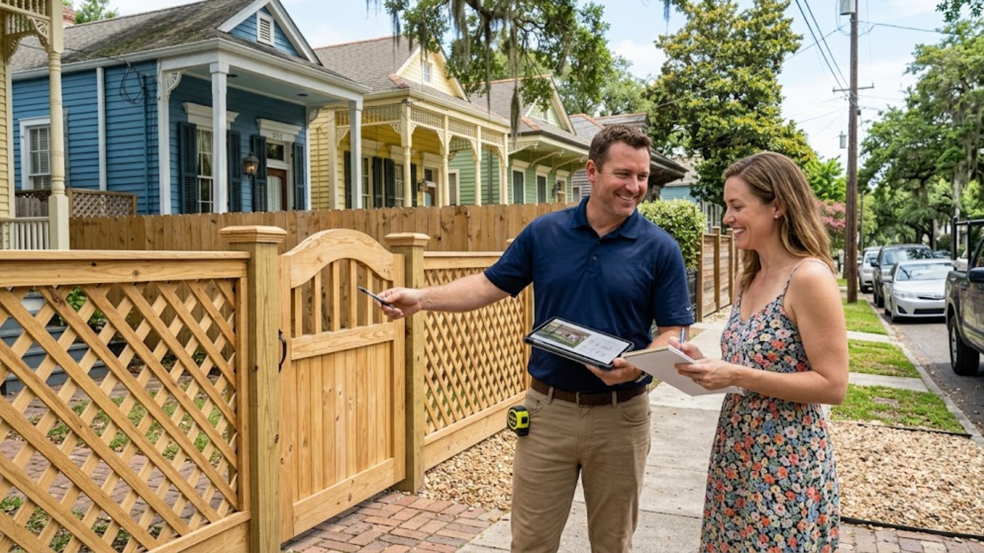 fence consultation New Orleans contractor meeting