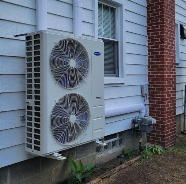 Carrier dual mini-split AC installation