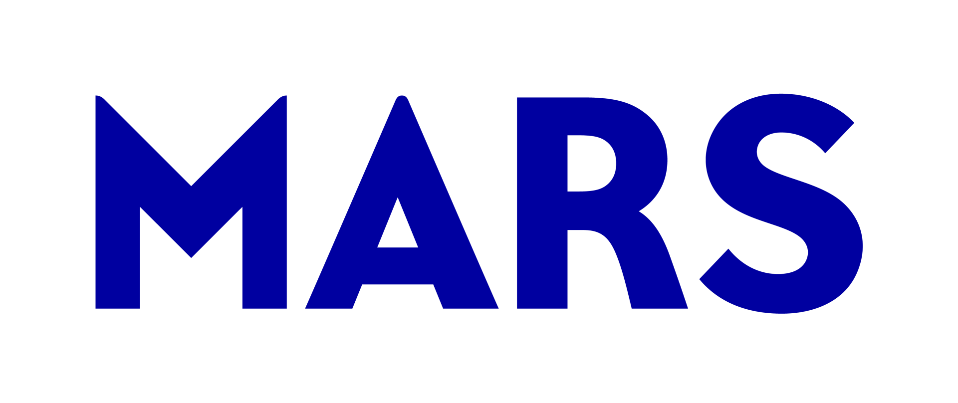 The word mars is written in blue letters on a white background.