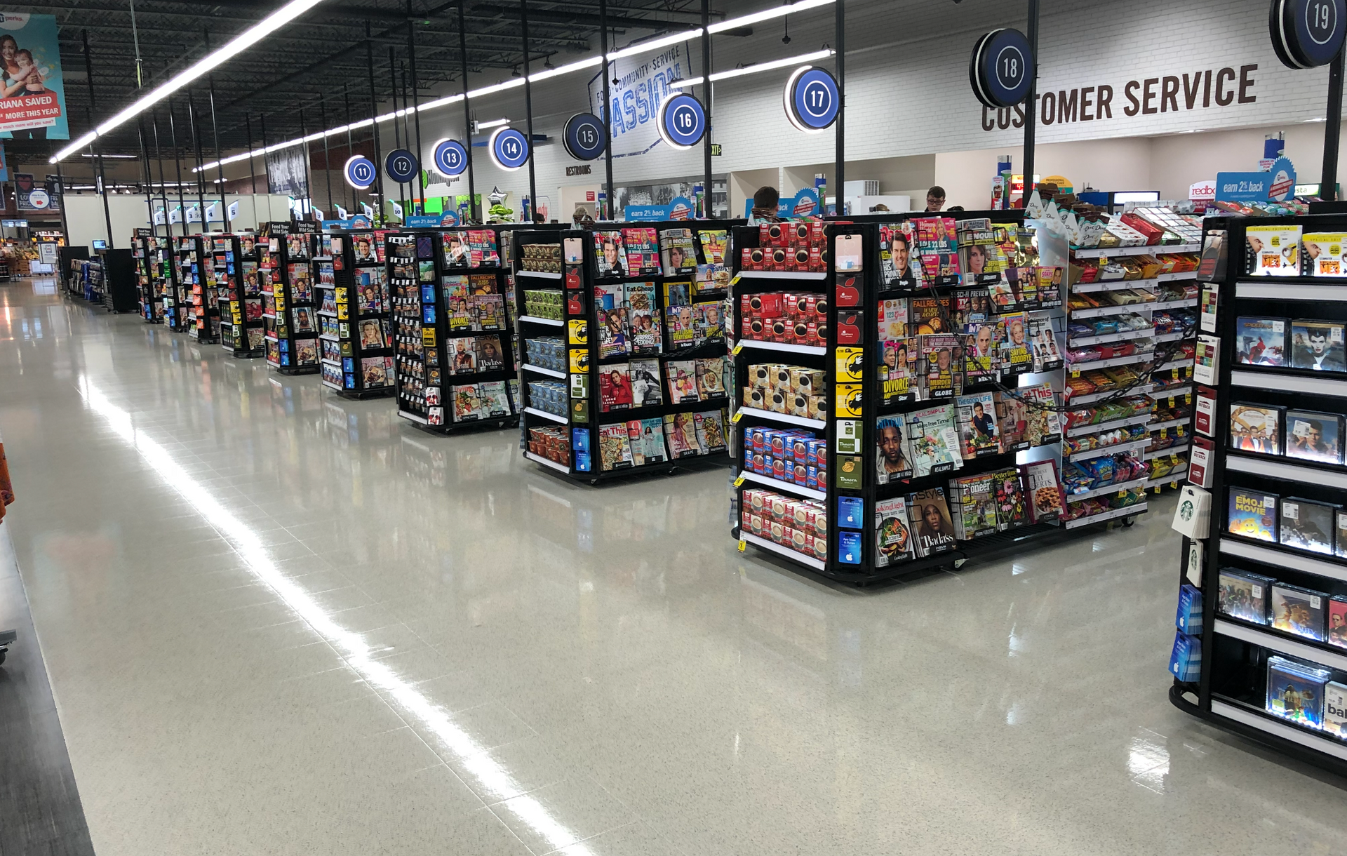 Complete transaction zone remerchandising at Meijer