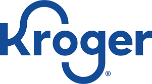 The kroger logo is blue and white on a white background.