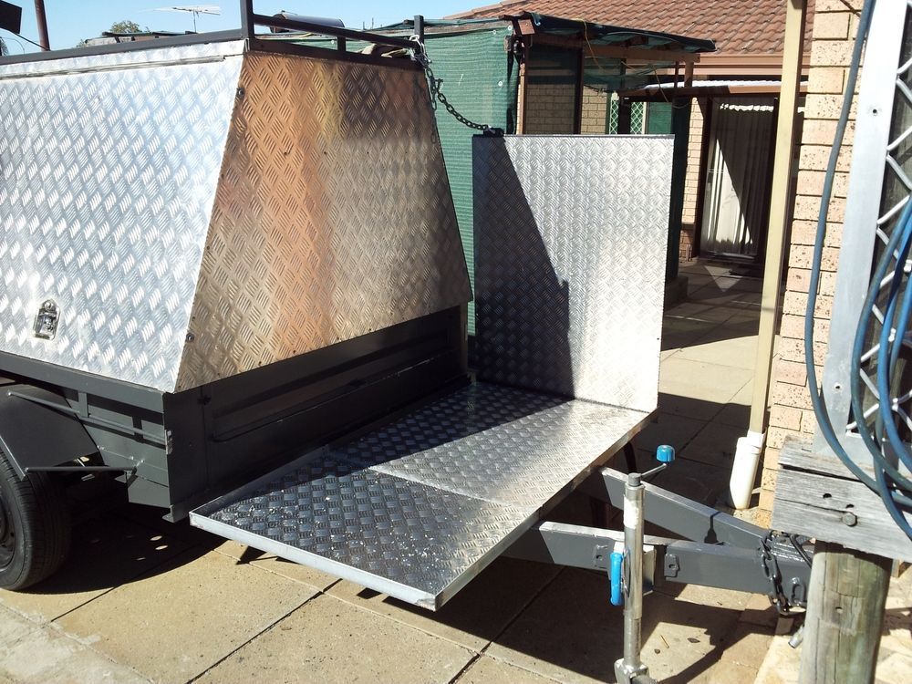 Utility Trailer With a Diamond-plate Metal Surface — Rod's Engineering & Lifetime Trailers in Bli Bli, QLD