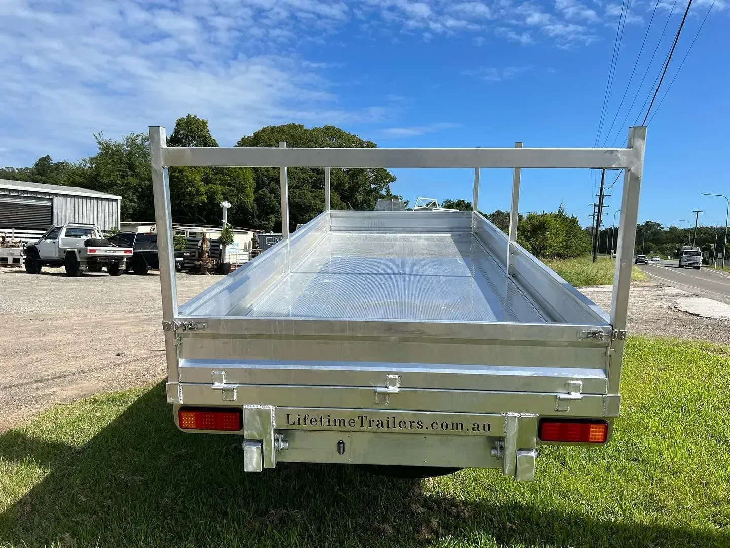 Aluminum Utility Trailer With Railing — Rod's Engineering & Lifetime Trailers in Bli Bli, QLD