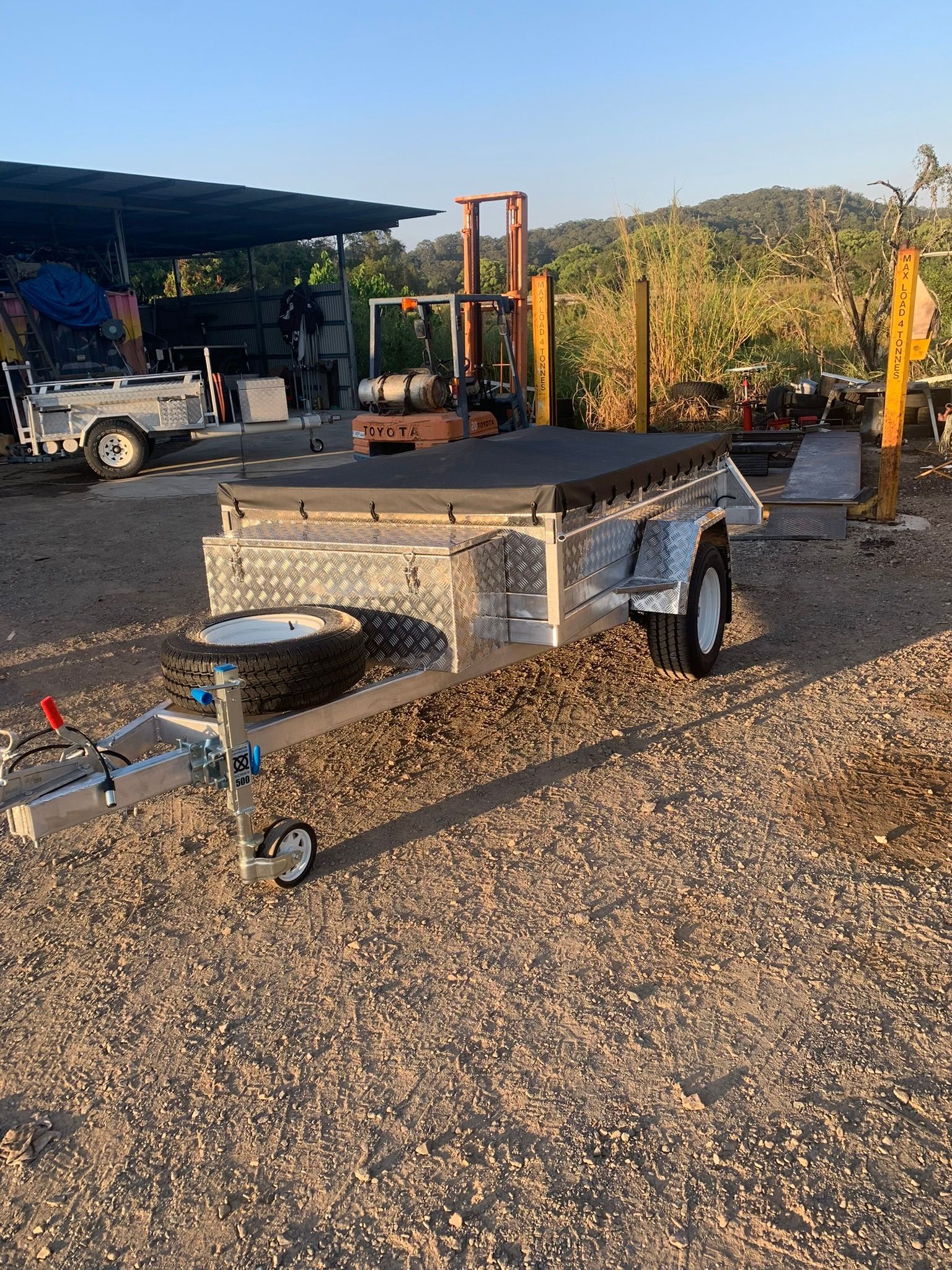 Metal Utility Trailer With Wire Mesh Sides — Rod's Engineering & Lifetime Trailers in Bli Bli, QLD