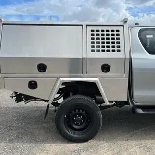 Silver Truck With a Custom Utility Body — Rod's Engineering & Lifetime Trailers in Bli Bli, QLD