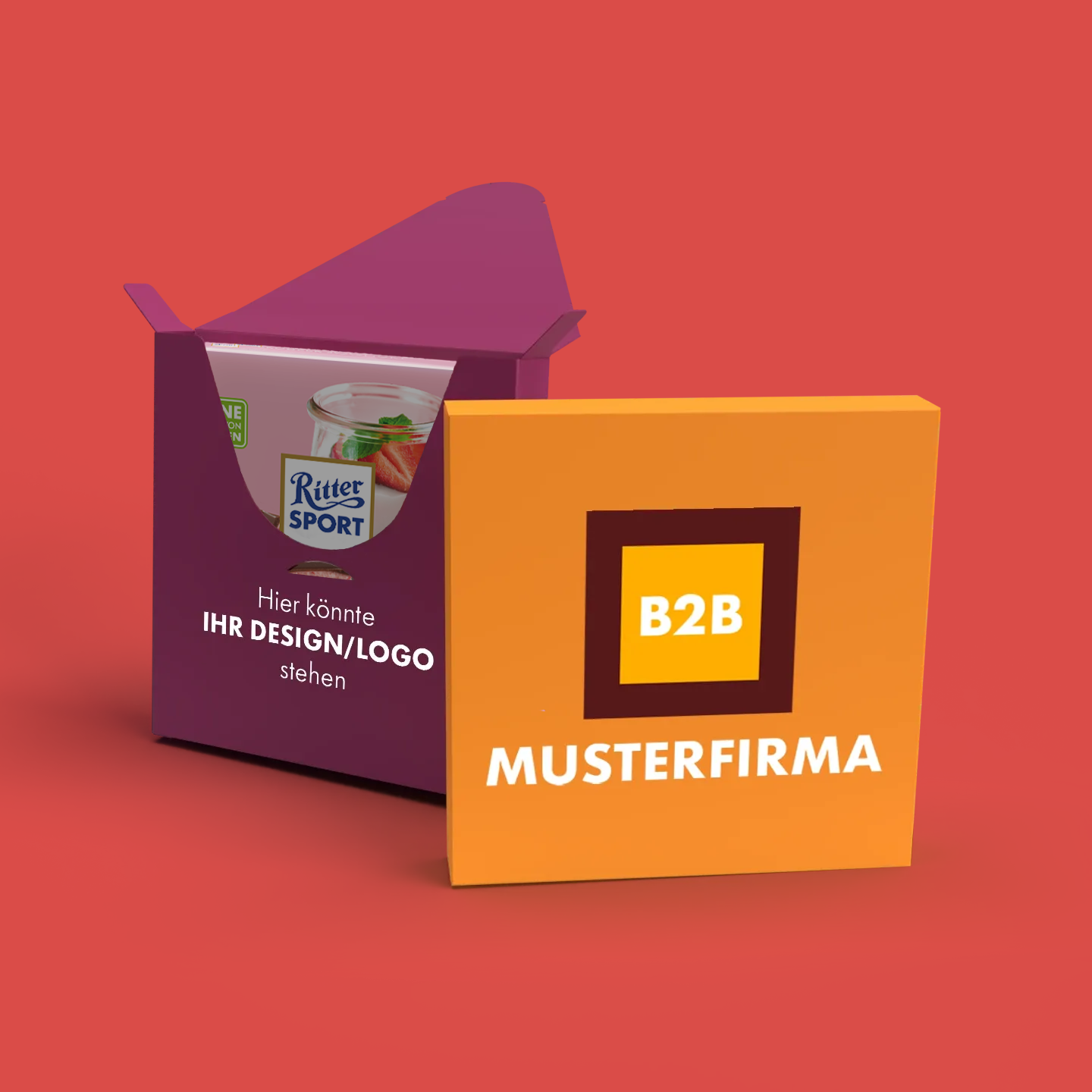 Ritter Sport B2B individualisierbare Karton Kuvertverpackungen