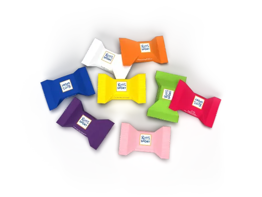 Verschiedene bunte Schokowürfel