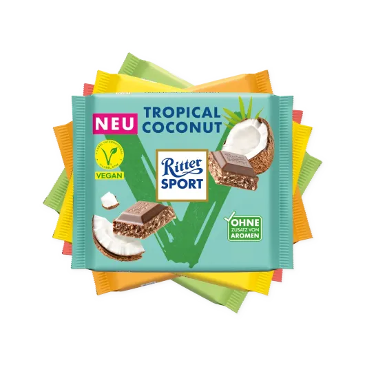 Ritter Sport 100g Schokolade Vegan Verpackungen