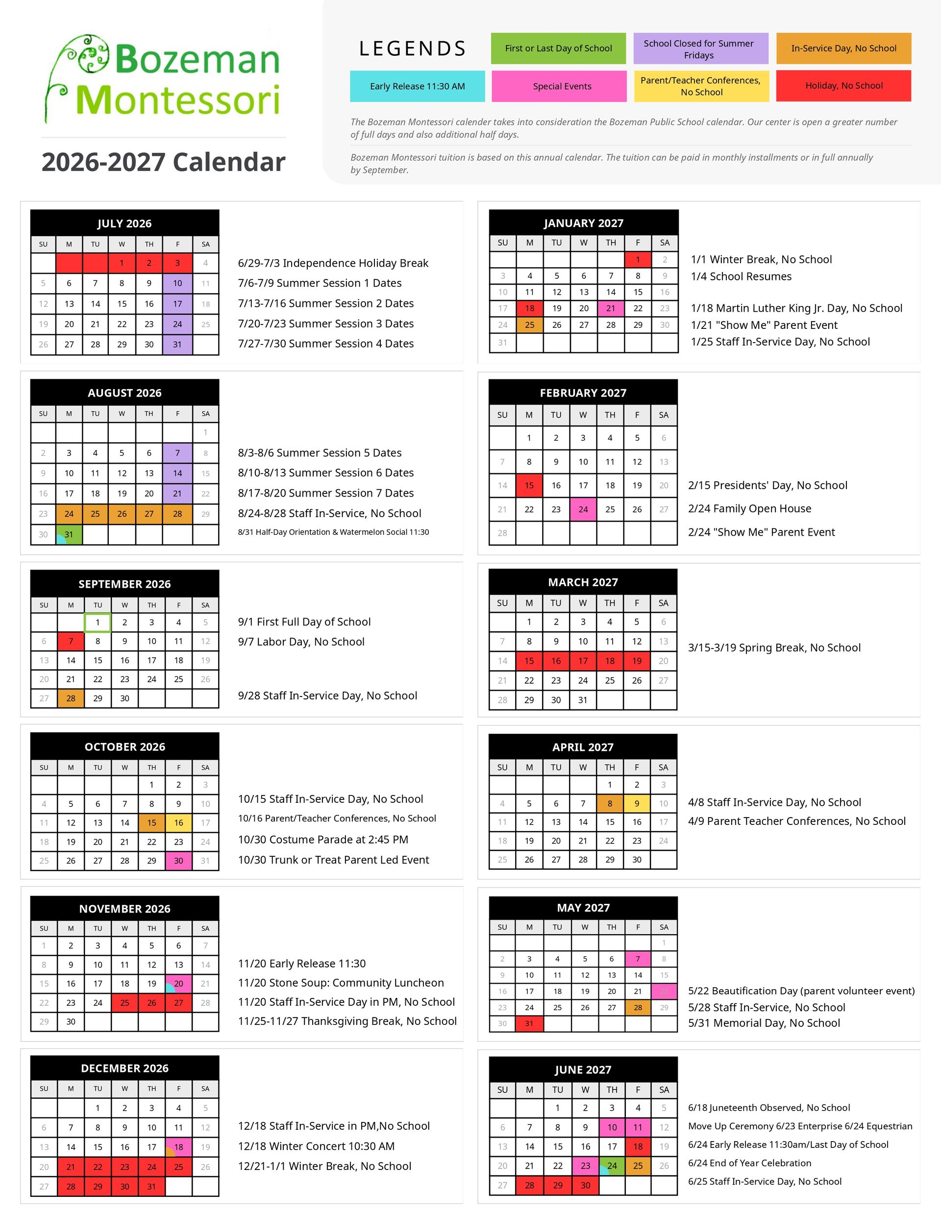 School Calendar