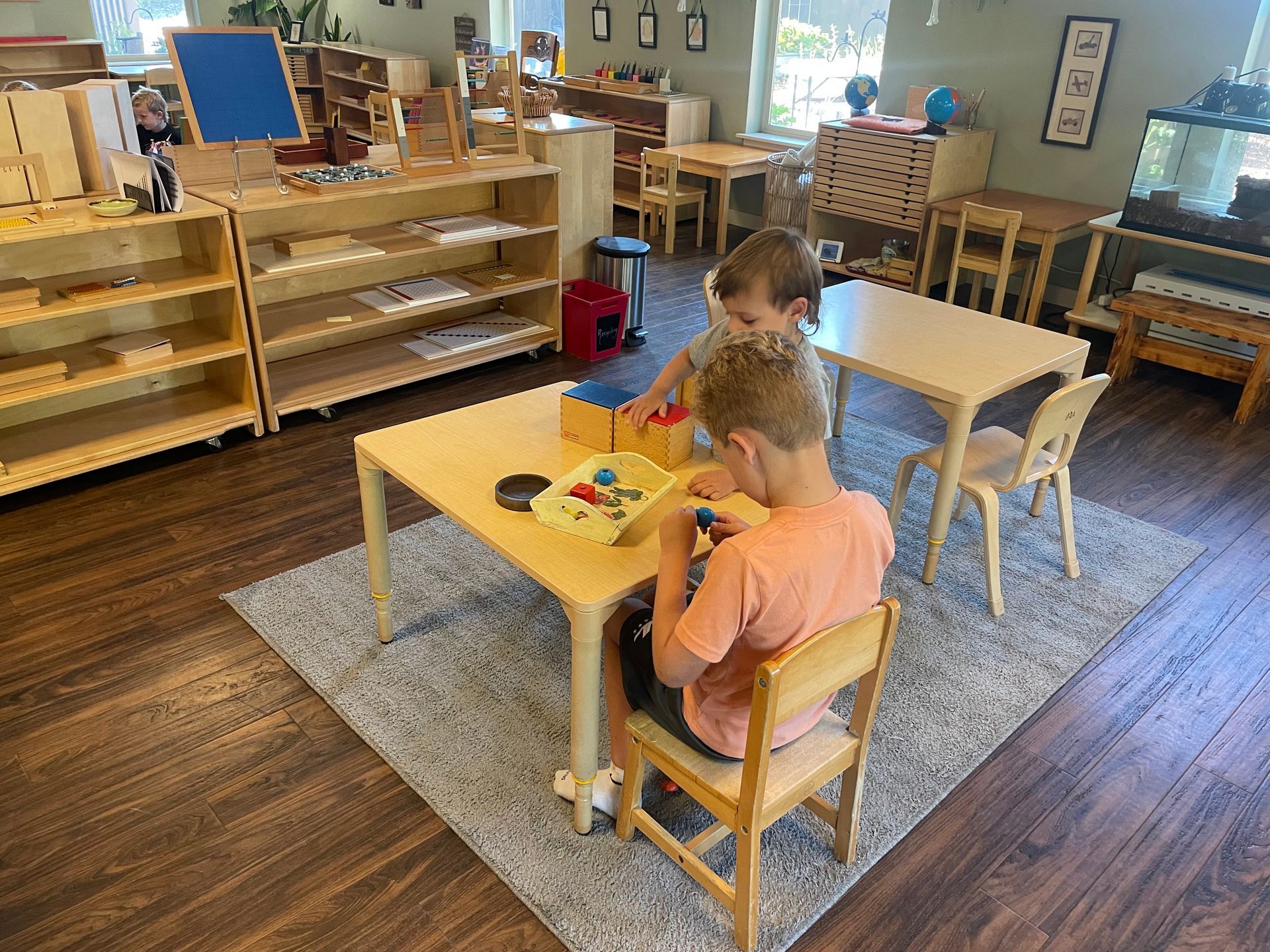 Primary Preschool, 3-6 Montessori classroom Montessori infant toddler preschool open house Openings available for ages 6 months through 6 years.