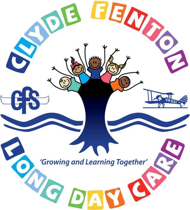 A logo for clyde fenton long day care