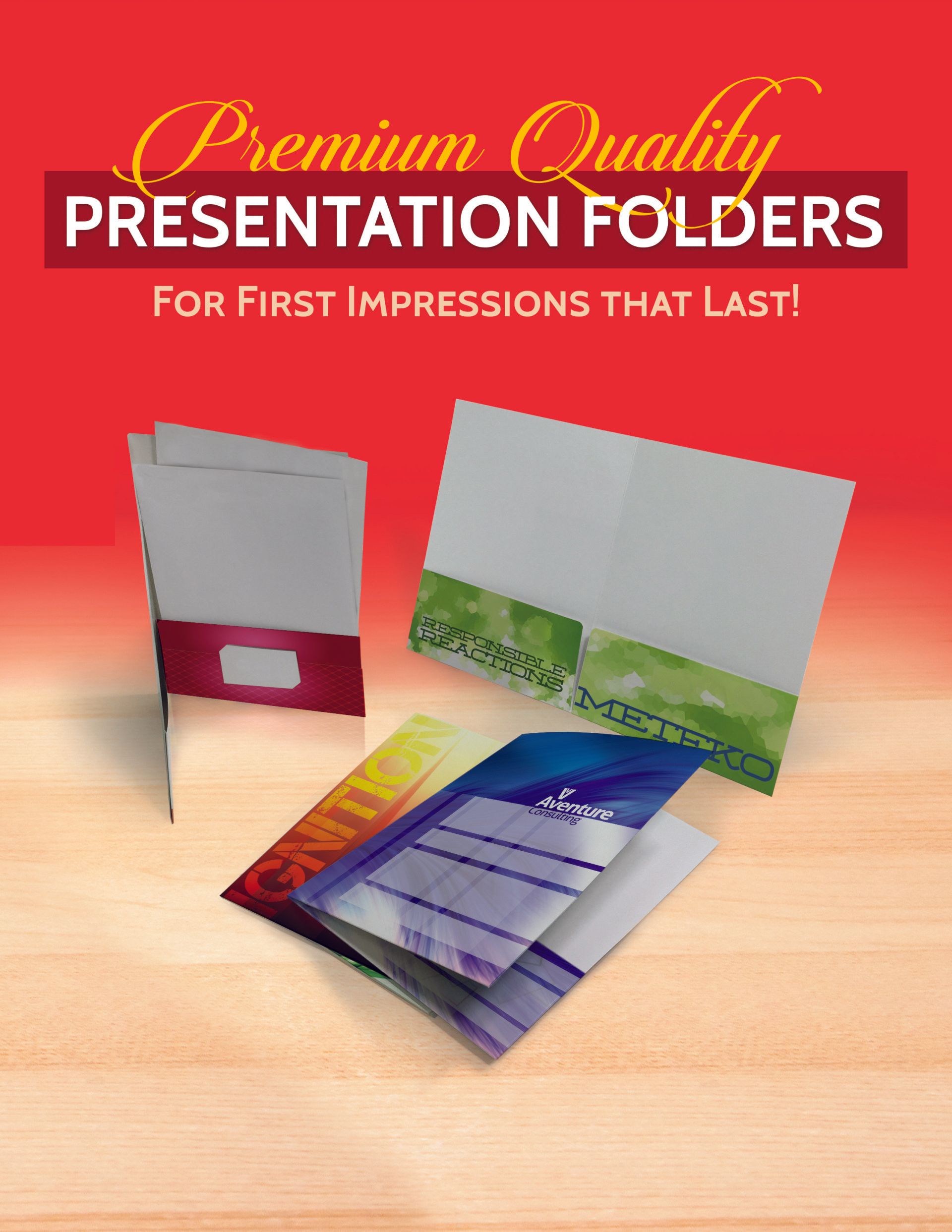 Premium quality presentation folders for first impressions that last