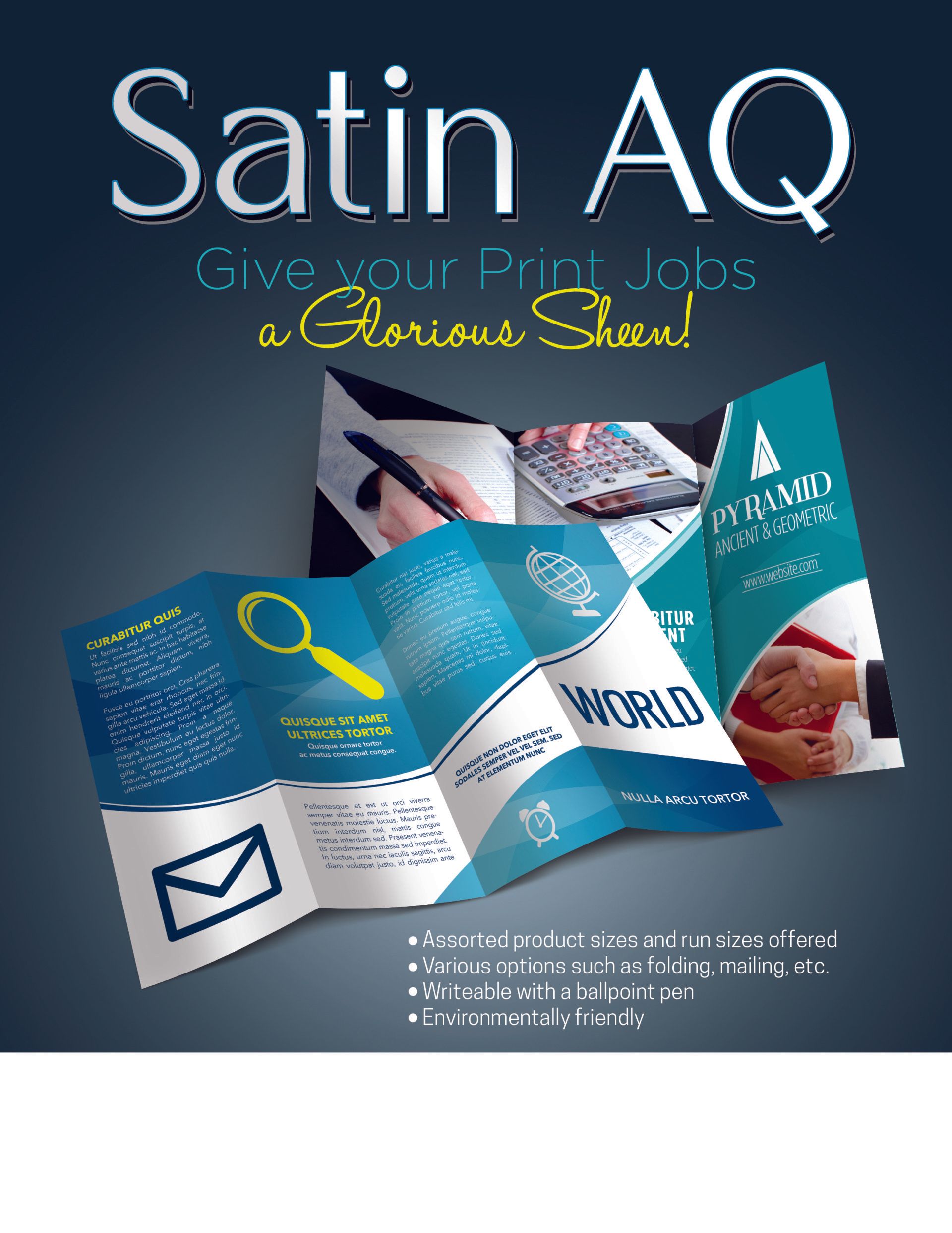 Satin aq give your print jobs a glorious show !